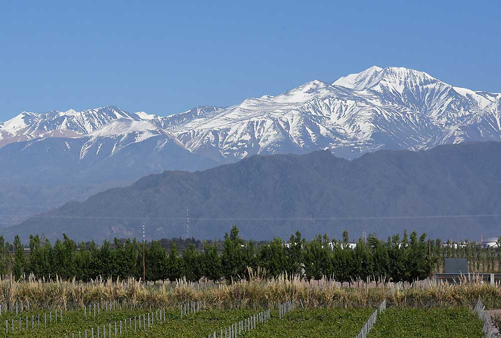 Impressive towering Andes mountain range