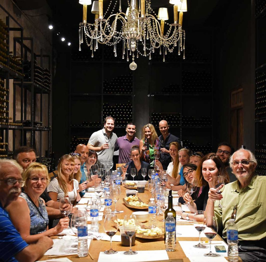 Christmas wine tour's group at Terrazas de los Andes