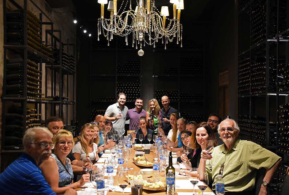 Christmas wine tour's group at Terrazas de los Andes