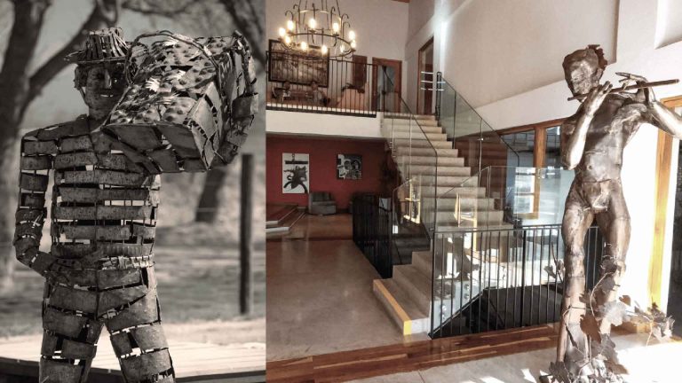 Artwork displayed throughout the winery, galleries, and vineyard.